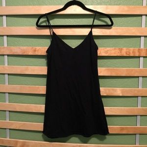 American Apparel Black Mini Slip Dress